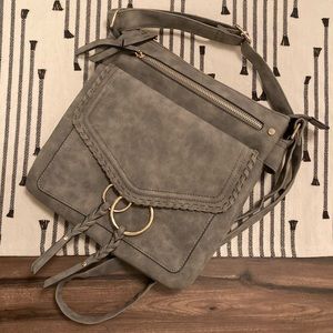 Sage Zipper Crossbody Bag